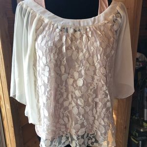 Adorable blouse with sequin tank